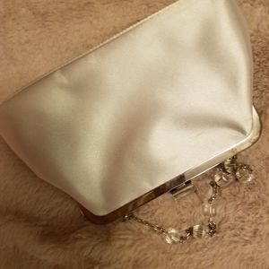 Victoria's secret white Bead Clutch